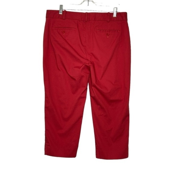 Talbots Red/Pink Spring/Summer Cropped Signature Pants Sz 14P - Picture 2 of 15